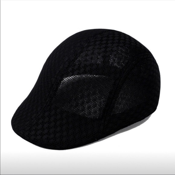 Breathable mesh cabbie flat cap - Picture 2 of 5